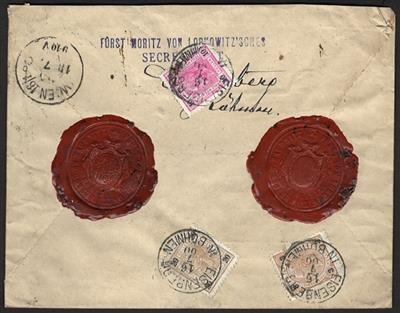 Poststück - Österr. Monarchie 8 gesiegelte Briefe nach 1900 teils Adeligenpost, - Francobolli e Cartoline