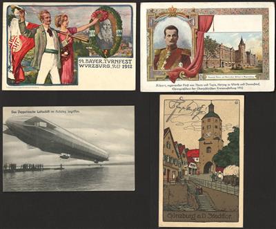 Poststück - Partie AK Deutschland mit viel Bayern sowie etwas Italien sowie im Anhang etwas Poststücke, - Známky a pohlednice
