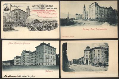 Poststück - Partie AK Salzburg u.a. mit - Francobolli e Cartoline