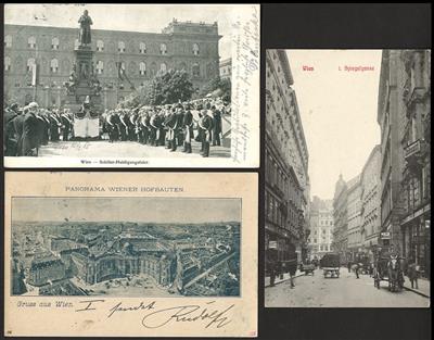 Poststück - Partie alte Wiener AK vorwiegend innere Stadt, - Francobolli e Cartoline