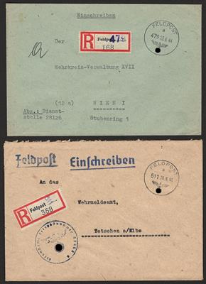 Poststück - Partie D. Feldpost WK II mit sehr viel Dokumaterial, - Známky a pohlednice