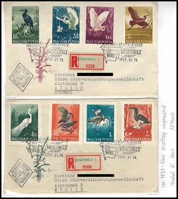 Poststück - Partie FDCs Ungarn UNGEZÄHNTER Werte ab ca. 1958, - Francobolli e Cartoline