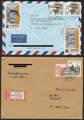 Poststück - Partie moderne Belege Berlin, - Briefmarken und Ansichtskarten