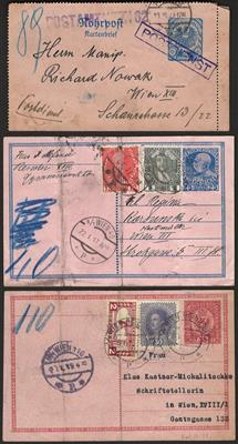Poststück - Partie Rohtpostbelege Österr. Monarchie 1904/ Deutschösterreich, - Briefmarken und Ansichtskarten