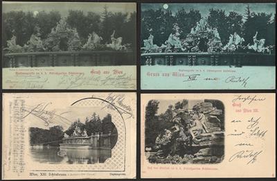 Poststück - Schönbrunn ca. 35 AK des Neptunbrunnens, - Stamps and Postcards