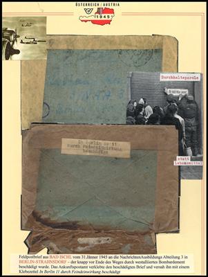 Poststück - Wiener Staatsdruckerei Brief aus 1945 "Durch Feindeinwirkung beschädigt" u.2 ähnlich gelagerte Briefe, - Známky a pohlednice