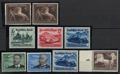 **/*/gestempelt/Poststück - Partie D.Reich mit D. Bes. WK II, - Briefmarken und Ansichtskarten