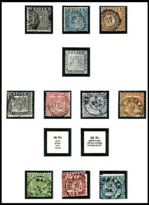 .gestempelt/*/(*) - Sammlung altd. Staaten, - Briefmarken und Ansichtskarten