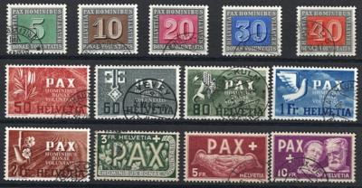 .gestempelt - Schweiz Nr. 47/69 (PAX-Serie) F - Stamps