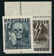*/(*) - Österr. - BLITZ/TOTENKOPF zusammengeklebt, - Briefmarken und Ansichtskarten