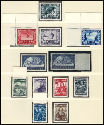 */**/(*) - Sammlung Österr. I. Rep. mit - Briefmarken und Ansichtskarten