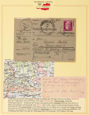 Poststück - Feldpostanweisung aus - Známky