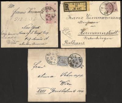Poststück - Neubau über 40 Belege der Ausg. 1890 meist gute Erh., - Stamps