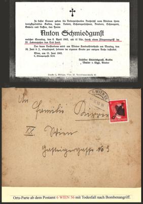 Poststück - Österreich frühe Nachkriegszeit 1945 aus Wien, - Francobolli