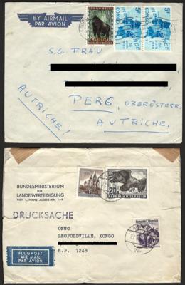 Poststück - Österreich Sanitätseinsatz der UNO im Kongo Brief eines Arztes aus Leopoldville, - Briefmarken und Ansichtskarten