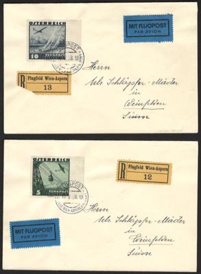 Poststück - Ostmark - Partie Flugpostbelege der Ausg. 1935 als Nachverwendung während der Ostmarkperiode 1938, - Stamps