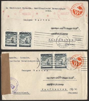 Poststück - Partie Belege der all. Besatzungsmächte, - Stamps