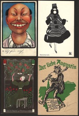 Poststück - Partie Motivkarten u.a. mit handgezeichneten Karten - auch etwas Prägek., - Známky