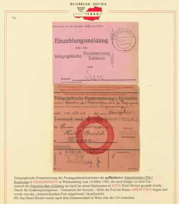 Poststück - Telegrfische Postanweisung - Francobolli