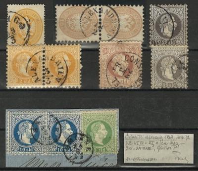 .gestempelt/Briefstück/Poststück - Öst. P. in  d. Levante kl. Partie Dubl., - Briefmarken und Ansichtskarten
