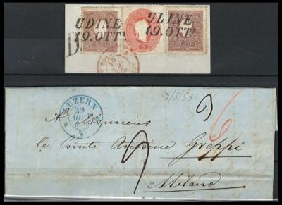 Briefstück/Poststück - Lomb.- Ven. Nr. 10 II (2, - Briefmarken und Ansichtskarten