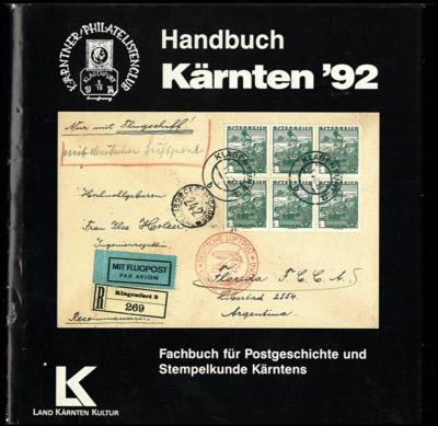 Literatur: Handbuch Kärnten '92 - Fachbuch für Postgeschichte u. Stempelkunde Kärntens, - Známky