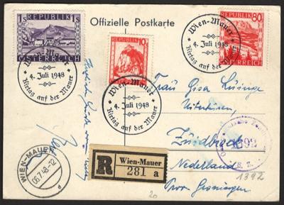 Poststück/Briefstück - Partie Poststücke südl. Wiener Bezirke ab Monarchie u.a. mit Liesing - Rodaun - Mauer etc., - Briefmarken und Ansichtskarten