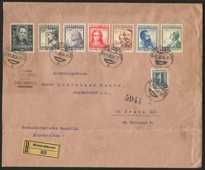 Poststück/Briefstück - Partie Poststücke und AK Österr. u. div. Ausland etc., - Stamps