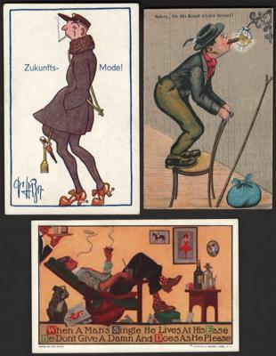 Poststück - Humoristische "Raucher" Karten, - Briefmarken und Ansichtskarten
