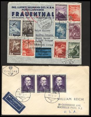 Poststück - Österr. Partie Poststücke 1. u. 2. Rep. u. einige FDCs ab 1954, - Briefmarken und Ansichtskarten