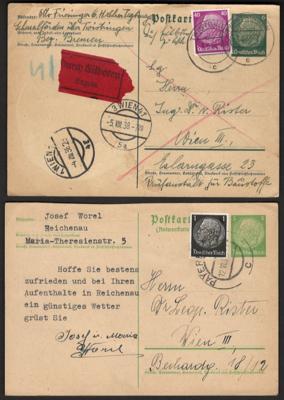 Poststück - Österr. u. div. Länder - Partie Poststücke u. ungebr. Ganzsachen, - Francobolli