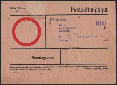 Poststück - Ostmark 1944, - Známky