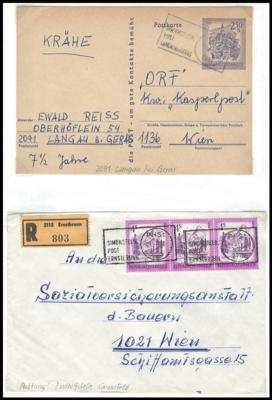 Poststück - Partie moderne Postablage - Belege Österr. in ATS, - Známky