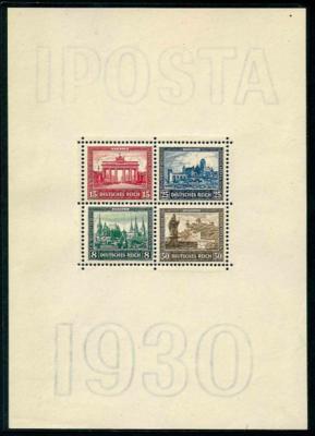 ** - D.Reich Block Nr. 1 (IPOSTA) in schöner Erh., - Briefmarken und Ansichtskarten