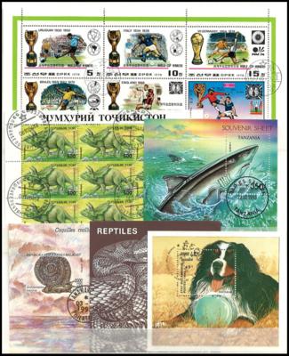 .gestempelt/** - Partie Dubl. Europa und Übersee, - Briefmarken und Ansichtskarten