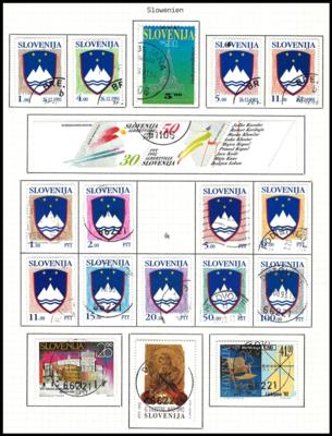 .gestempelt - Teilsammlungen Jugosl. Ausg. 1991 - 2008 u. Slowakei - Briefmarken und Ansichtskarten