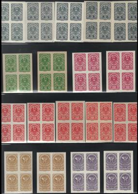 ** - Österr. Nr. 275/283 (Freimarken 1919/1920), - Briefmarken und Ansichtskarten