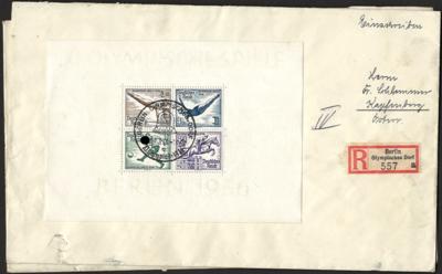 Poststück/** - D.Reich etc. - Partie Poststücke, - Briefmarken und Ansichtskarten