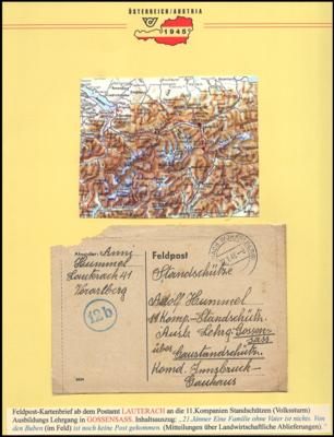 Poststück - Faltbrief eines Standschützen/Volkssturmmannes - Francobolli