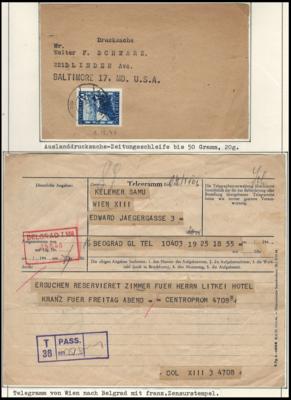 Poststück - Frühe Auslandspost ab Österr. 1945, - Známky