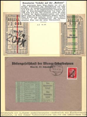 Poststück - Interessante Eisenbahn-Dokumentation 1945 aus der Ö. West- und Ostzone, - Známky