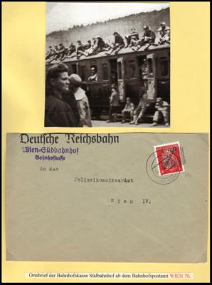 Poststück - Interessantes Eisenbahn-Dokumentarobjekt Österreich 1945 unter Aufbrauch der "deutschen" Postkuverts 7 belege, - Stamps