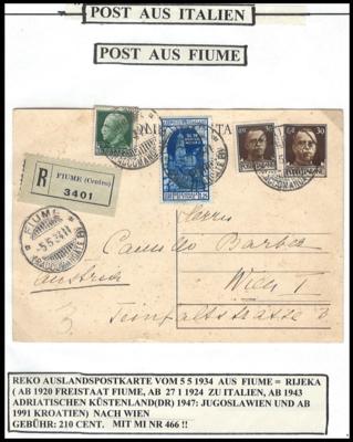 Poststück - Österr. - Partie Poststücke "Incoming Mail" ab ca. den 1930ern u.a. Estland, - Briefmarken und Ansichtskarten