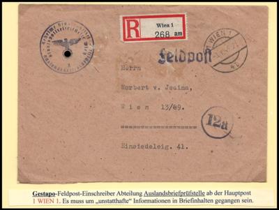 Poststück - Partie meist Gestapobelege der Ostmark, - Francobolli