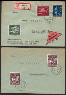Poststück - Partie Ostmark - Belege meist Sondermarken - Frankaturen, - Briefmarken und Ansichtskarten
