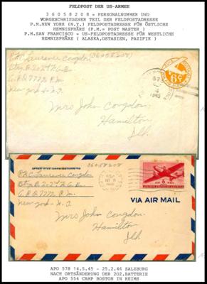 Poststück - partie US - Feldpost in Österr. 1945/53 aus Tirol, - Briefmarken und Ansichtskarten
