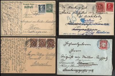 Poststück - R. Reich - Partie meist einfache Poststücke ab 1890, - Briefmarken und Ansichtskarten