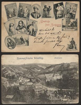Poststück - Reichh. Partie AnsichtsGlückwunsch-, - Briefmarken und Ansichtskarten