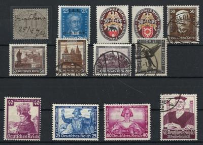.gestempelt/*/** - Sammlung D.Reich 1872/1937, - Briefmarken und Ansichtskarten
