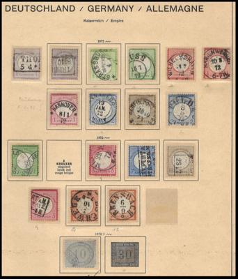 .gestempelt - Sammlung D.Reich 1872/1945 mit etwas Dienst, - Briefmarken und Ansichtskarten